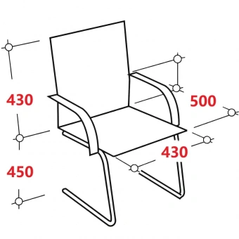 Стул BN_TQ_Стул Echair-805 VP кожзам черный, хром