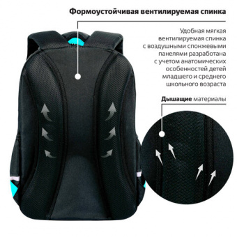 Рюкзак BRAUBERG MOTION, 2 отделения, 3 кармана, "Positive cats", 41х28х17 см, 273114