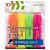 Набор текстовыделителей 4 НЕОНОВЫХ ЦВЕТА, STAFF "EVERYDAY HL-720", линия 1-5 мм, скошенный наконечник, 152555