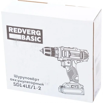 Дрель-шуруповерт акк. REDVERG Basic SD14LE/1-2 АКБ x Li-ion  (14В, 1.5 Ач)