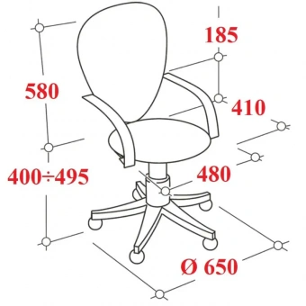 Кресло офисное Easy Chair 224 PPU серое (ткань, металл)