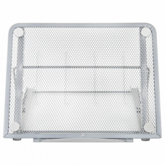 Подставка для книг, ноутбуков, планшетов BRAUBERG "Germanium", 240х195х20 мм, серебро, металл, 23798