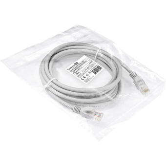 Патч-корд витая пара ExeGate UTP-RJ45-RJ45-5e-3M-LSZH-GY 5e 3 м
