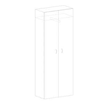 Шкаф MON_Канц для одежды офисный ШК40.15 дуб.мол