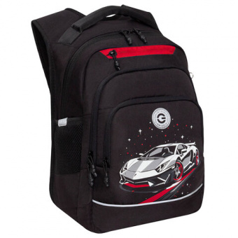 Рюкзак GRIZZLY школьный, анатомическая спинка, 2 отделения, для мальчиков, "YOUR ROUTE", 25х40х22 см