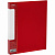 Папка на 2 кольцах СТАММ "Кристалл" А4, 40мм, 700мкм, пластик, красная