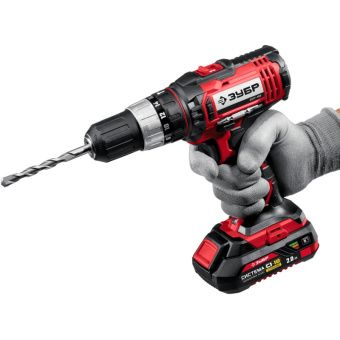 Дрель-шуруповерт аккум. ударн. ЗУБР Мастер 18В, 2х2.0Ач, 40Нм  (ДШУ-185-22)
