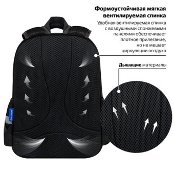 Рюкзак BRAUBERG FAVOUR, 2 отделения, 3 кармана, "Moon car", 40х29х15 см, 273123