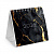 Календарь-домик настольный на гребне, 2026 г., BRAUBERG, 101х101 мм, "Black marble", 117279