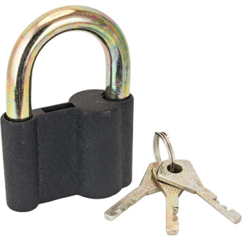 Замок навесной УЗК Стандарт AL-770 Европакет (63xd=11,5) алюм/ст. черн(3кл)