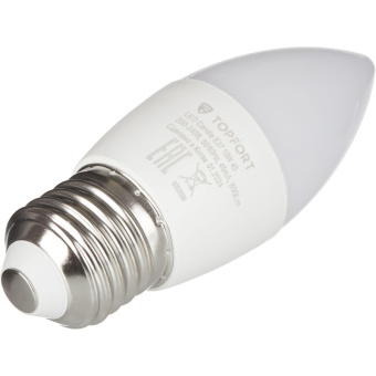 Лампа светодиодная Topfort E27 10W 4000K свеча
