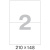 Этикетки самоклеящиеся MEGA LABEL 210х148 мм / 2 шт. на листе А4 (25 листов/уп.)