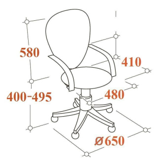 Кресло офисное Easy Chair 224 DSL PPU черное (искусственная кожа/пластик/металл)