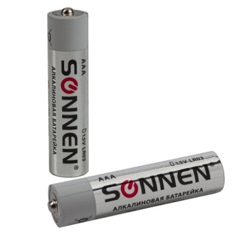 Батарейки КОМПЛЕКТ 24 шт, SONNEN Alkaline, ААА (LR03, 24А), алкалиновые, мизинчиковые, короб