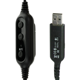 Наушники с микрофоном (гарнитура) LOGITECH PC 960, проводная, компьютерная, 2,4 м, стерео, USB, черн
