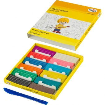 Пластилин 12цв,Юный художник,со стеком,280045