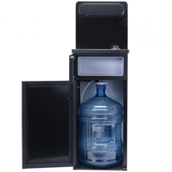 Кулер для воды с чайником SONNEN TBE-01 Tea Bar, напольный, ОХЛАЖДЕНИЕ ЭЛЕКТРОННОЕ, сенсорное управление, пульт ДУ, дисплей, шкафч