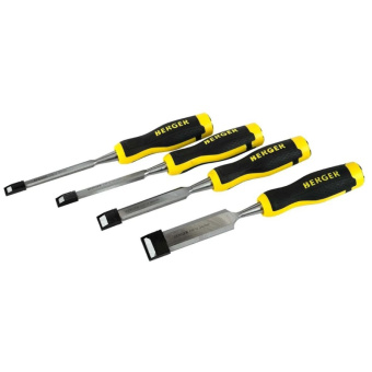 Набор стамесок для обработки древесины, 4 шт:8,12,16,24 мм, Berger