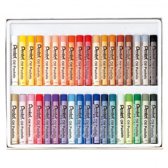 Пастель масляная Pentel, 36 цветов, картон. упак.