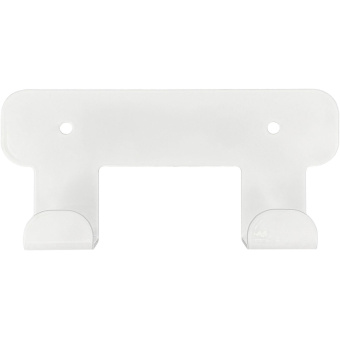 Вешалка настенная РЭ_H1021W, прямой гиб,2 крючка,белый (611047)