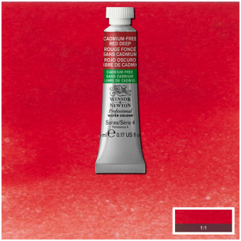 Акварель художественная Winsor&Newton "Professional", 5мл, туба, №895 бескадмиевый красный насыщенны