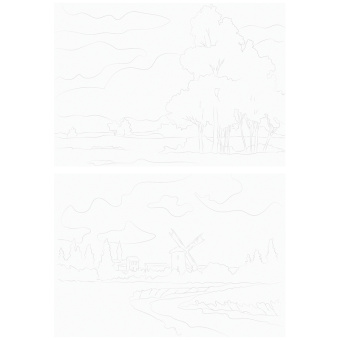 Папка для акварели с эскизом, 10л., А4, ArtSpace "Пейзажи", 180г/м2