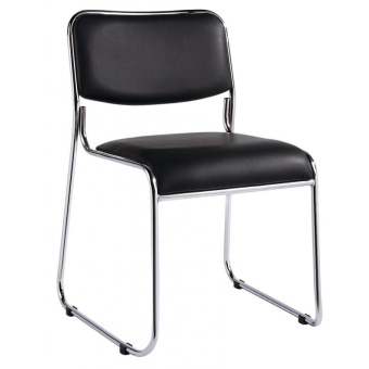 Стул BN_TQ_Стул Echair-802 VP к/з черный,без подл., хром