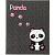 Тетрадь общая А5 96л №1School Panda,клет,скреп., ВД-лак