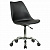 Кресло стул BRABIX "Eames MG-310 CH", хром, пластик черный, экокожа черная, 532925