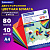 Цветная бумага А4 ТОНИРОВАННАЯ В МАССЕ, 80 листов 10 цветов, склейка, 80 г/м2, BRAUBERG, 113503