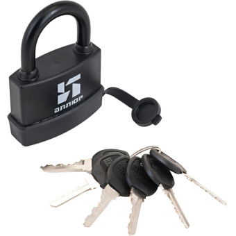 Замок навесной всепогод_УЗК Аллюр ВС1Ч-377П (83xd=11) чугун черный (6кл)