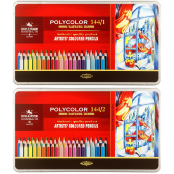 Карандаши цветные худож POLYCOLOR 3828 144цв/наб мет.кор. 3828144001PL
