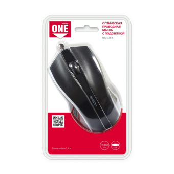 Мышь компьютерная Smartbuy ONE 338 проводная RGB черная (SBM-338-K)/40
