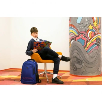 Рюкзак школьный синий