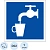 Знак безопасности D02 Питьевая вода (плёнка,200х200)