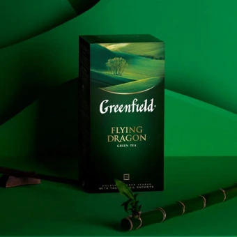 Чай Greenfield Flying Dragon зеленый фольгир.25пак/уп