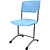 Стул ученический GL_SIGMA, нерег 6гр.рост,RAL7004,пл. Pantone283C св. голуб