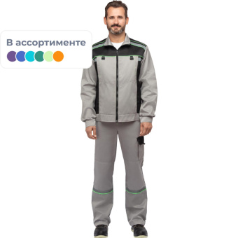 Костюм рабочий летний муж. л26-КПК сер/черн (р.44-46) 182-188