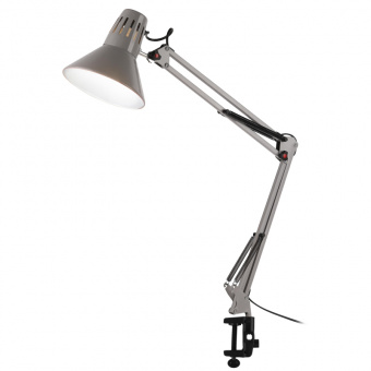 Светильник настольный ЭРА N-121-E27-40W-GY Е27 на струбцине серый