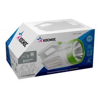 Фонарь светодиодный аккум. КОСМОС Accu678Ex 3Вт LED+16хSM