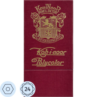 Карандаши цветные худож POLYCOLOR RETRO 3824 24цв/наб пенал 3824024020TK