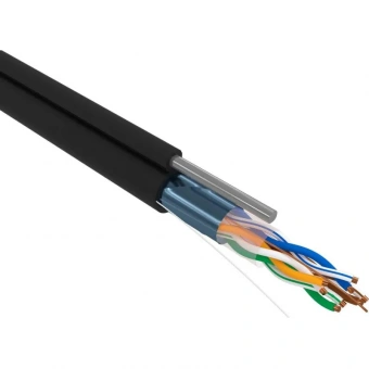 Кабель REXANT (01-0144) F/UTP, CAT 5e, PE,4PR,24AWG,OUT,SOLID,с тросом,305