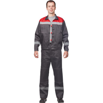 Костюм летний муж. Л20-КБР сер/красн (р.68-70) 170-176 (Арсенал-СП)