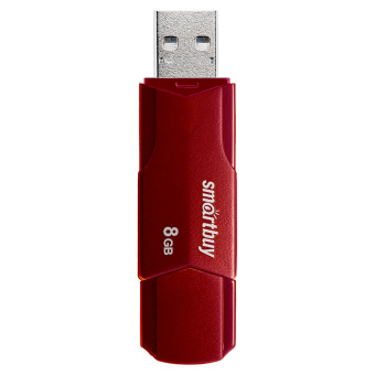 Память Smart Buy "Clue"  8GB, USB 2.0 Flash Drive, бордовый