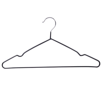 Вешалки-плечики для одежды, размер 48-50, металл, антискользящие, КОМПЛЕКТ 10 шт., черные, BRABIX PR