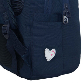 Рюкзак GRIZZLY школьный, анатомическая спинка, 2 отделения, для девочек, "VELVET BOW", 39х26х17 см, RG-566-5/2