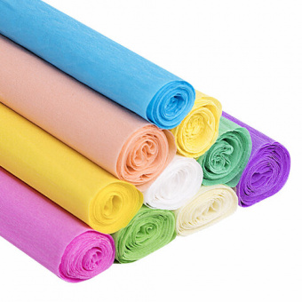 Набор гофрированной (креповой) бумаги, 32 г/м2, 10 рулонов, 50х250 см, пастель, BRAUBERG, 112557