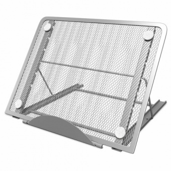 Подставка для книг, ноутбуков, планшетов BRAUBERG "Germanium", 240х195х20 мм, серебро, металл, 23798