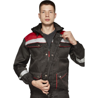 Костюм рабочий летний муж.Антей СОП черн/красн(КПК) 56-58 (112-116)/170-176