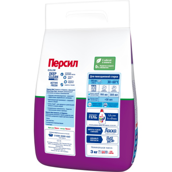 Порошок стиральный автомат Persil Color Свежесть от Vernel 3 кг (для цветного белья)